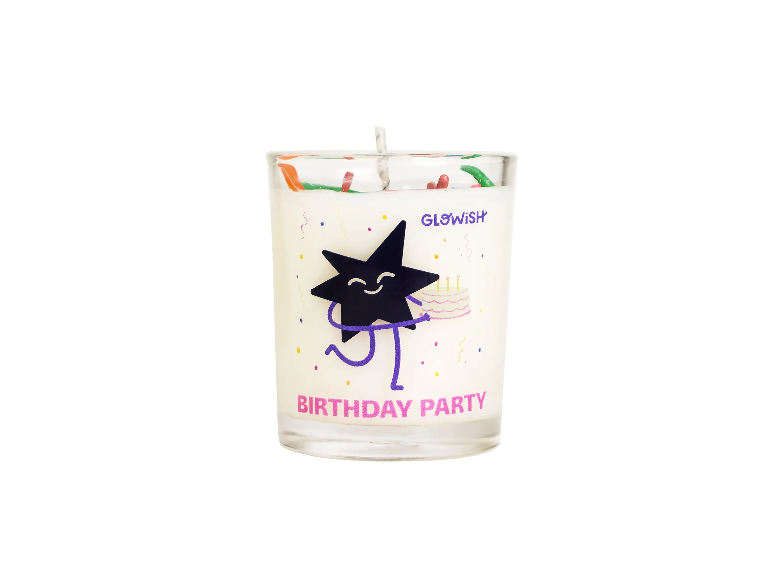 Birthday Party MiniGlowi Ringless Candle 70g