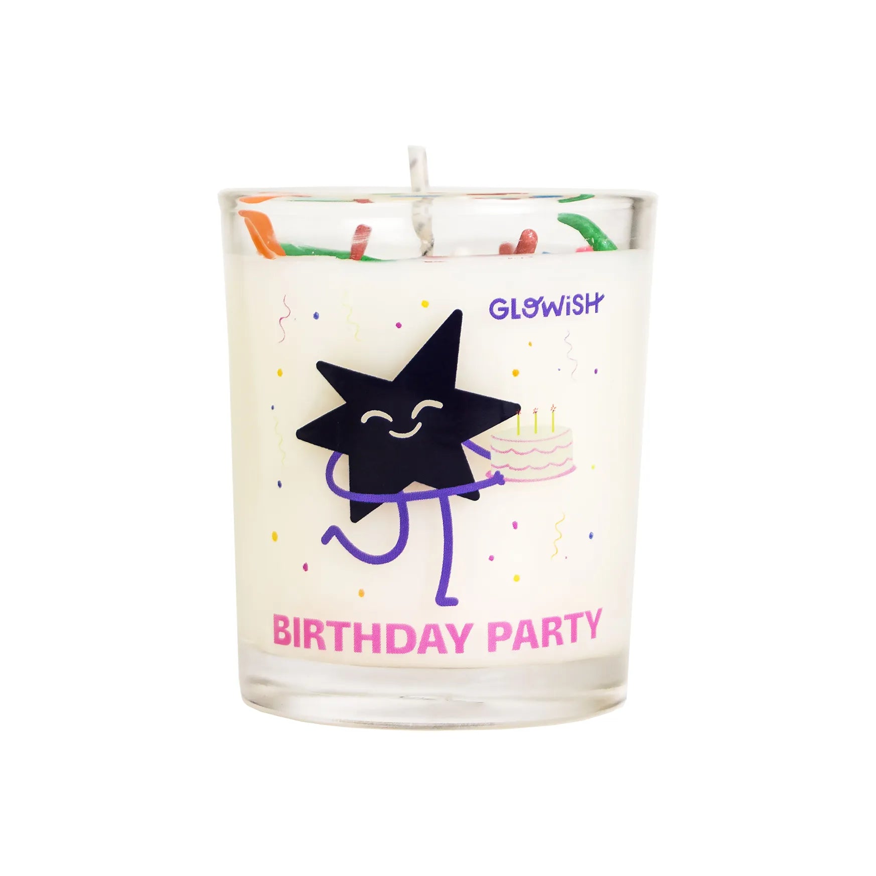 Birthday Party MiniGlowi Ringless Candle 70g
